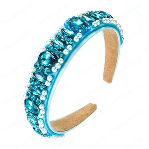 Multi Color Diamond Hoofdband voor Vrouw Luxe Handgemaakte Crystal Beaded Hairband Bridal Wedding Hair Accessoire