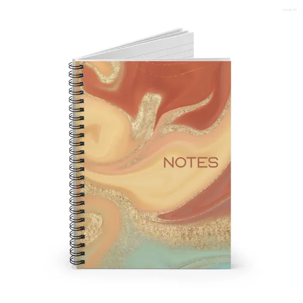 Multi couleurs marbre Spiral Notebook 120 pages Journal papier pour les femmes hommes de mode de mode Journaux de conception d'école Cadeaux à domicile