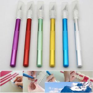 Multi-color Metal Handle Non-Slip Scalpel Knife With 6Pcs Blade Scalpel Cutter Engrave Tools Kit Craft knives Mobile Phone Laptop PCB DIY Re