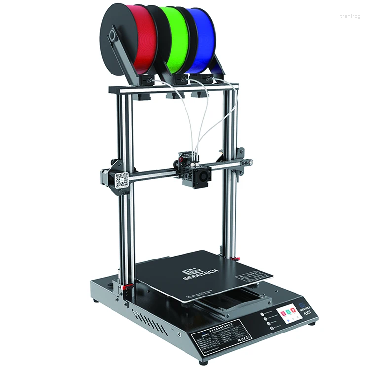 Multi Color Mix 3D Printing 3 In 1 Out Triple Extruder Printer Large Three Colors