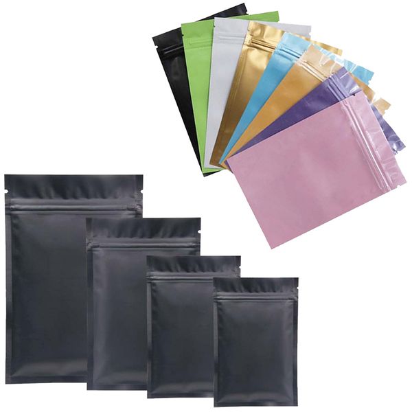 Multi Color Plastic Self Seal Zipper Bag Aluminium Foil Refermable Paquet Sacs Nourriture Thé Café Pochette De Stockage