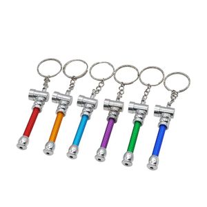 Multi-Color Draagbare Grappige Sleutelhanger Rokers Pijp Shisha Waterpijpmolen Gift Rolling Machine Roken Personeel Groothandel