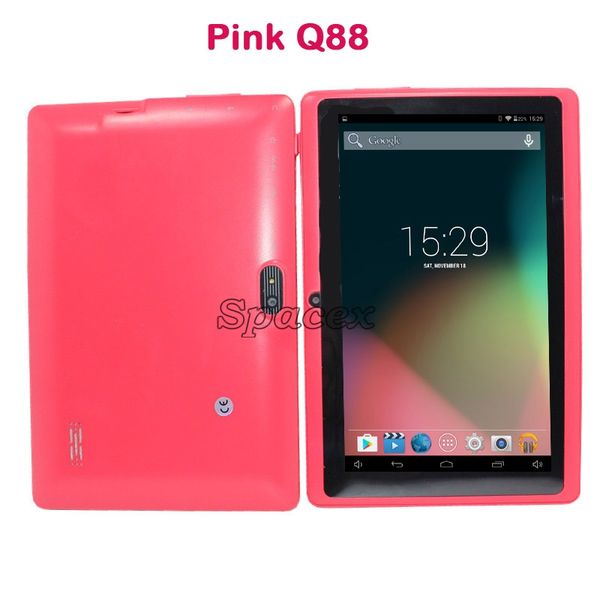 Mini tablette PC multicolore Q88 A33, 7 pouces, 512 mo, 4 go, Quad Core, Android 4.4, Allwinner, étude, divertissement, double caméra, WiFi