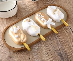 Multi couleur réutilisable acrylique crème glacée outils bâtons Popsicle bâton enfants artisanat par mer RRE13031