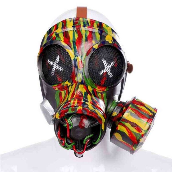 Multicolore Steampunk mode rétro masque à gaz mascarade Cosplay masques Halloween fête accessoires habiller accessoire pour L220530