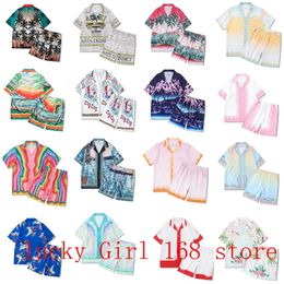 Multi Color -versie Hawaiian Mens Shirt Shorts Set Hip Hop Loose Beach Holiday Surf Surf Surf Surf Surf Surf Surf Surf Surf Surf Surf Surf S '' '' s '