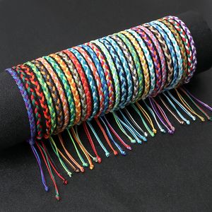 Multi -kleuren Waterdichte laisdraad gevlochten armbanden voor vrouwen mannen Tibetaanse Boeddha Lucky armband paar Bangle vriendschap sieraden