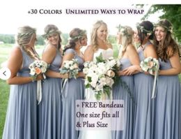Multi-kleuren bruidsmeisje jurken variabel dragen manieren van topkwaliteit a-line mouwloze wijn rood stoffige blauwe marine bruidsmeisje jurken bruiloftsgast draagt cps2000