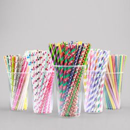 Multi couleurs papier pailles à boire anniversaire fête de mariage événement vacances hawaïennes Luau bâtons