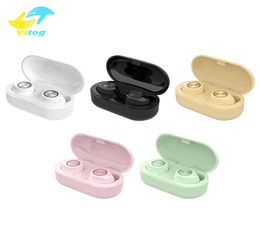 Multi couleurs TW60 TWS écouteur sans fil Bluetooth 50 casque stéréo HiFi contrôle tactile mains intégré micro pour femmes fille Mini1219662