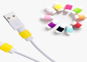 Multi kleuren USB-kabel beschermhoes D2 mobiele telefoon oplader snoer beschermer siliconen voor iPhone-lijn beschermend1551584