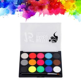 Pintura de carrocería de la cara multicolor Aceite UV Color UV Glow-in-the-Dark Paleta Flash Tattoo Pintura Safe Water Makeup Paletas de belleza