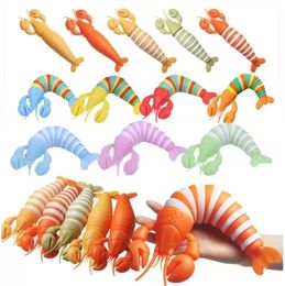 Multi Designs Fidget Toys Slug Articulado Flexible 3D Slugs Favor Fidget Toy Todas las edades Alivio Anti-ansiedad Sensorial para niños Adultos Regalos de Navidad 2023