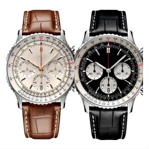 Multi Dial Perfect Watch Navitimer Mens Business Ladies Orologio 50mm Sier Polated Watchband Elegant Designer horloges Hoge kwaliteit