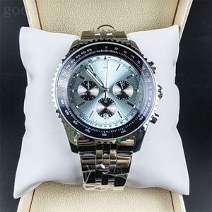 Multi Dial Perfect Watch Navitimer Heren Business B01 Dames Orologio 50 mm Sier Plated Horlogeband Elegante Designer Horloges Hoge Kwaliteit Xb010 C23