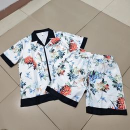 Multi Flower Pattern Print Shortpant Shirts Set Summer Men Women Hawaii Beach Holiday Surf Surf Surf 240429