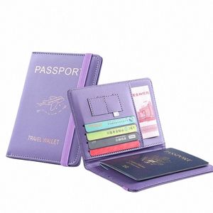 Couverture de passeport RFID Multi-Functi et Passeport ultra-mince Protector Protector Credit Card Portefeuille porte-passeport A4NK # #