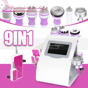 Multi-função 9 em 1 unoisetion cavitação 40k Cellilute Slimming Cold Photon Micro Current Laser 5mw Beauty Machine