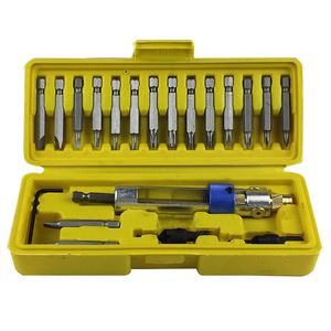 Multifunctionele luchtschroevendraaier bit tool onderdelen Hoge snelheid stalen boor Dual-use pneumatische schroeven driver converter plastic case pakket