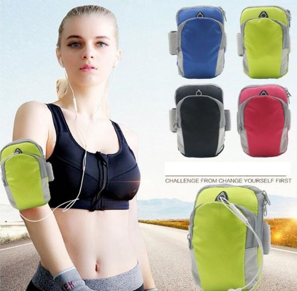 Pochette de bras multifonction sacs de jogging brassard étanche sport course étui de téléphone sac d'entraînement brassard support pour Yoga Pilates Fitness téléphones portables portables