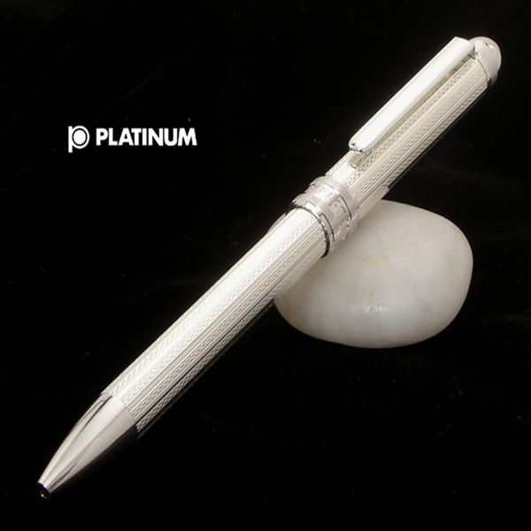 Stylo automatique multifonction Original platine luxe 925 argent stylo à bille rouge et noir bureau pour l'école 240119