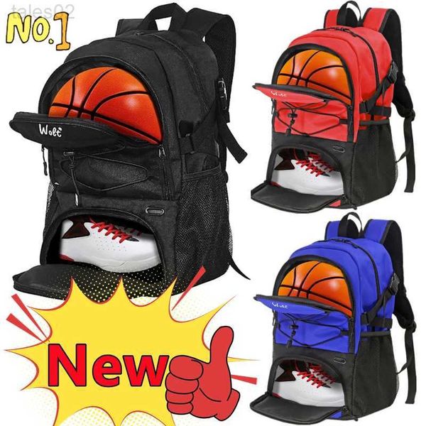 Bolsas multifunción Mochila de baloncesto grande Bolsa de deportes grandes con zapatillas de deporte independientes Viajes de natación de voleibol de fútbol YQ240407