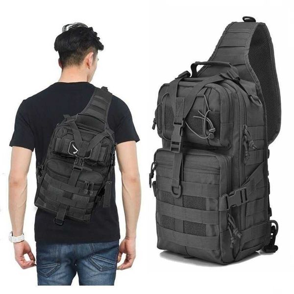 Sacs multifonctions Pack d'assaut tactique militaire Sling Backpack Sac à dos étanche EDC pour randonnée en plein air Camping Chasse Trekking TravellingHKD230627