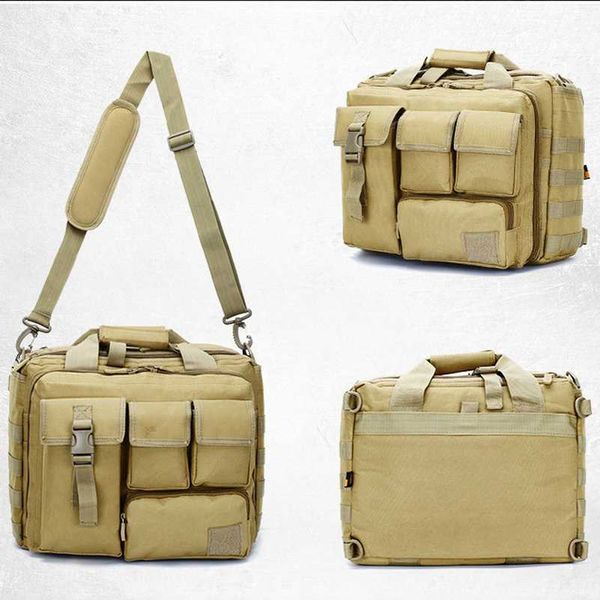 Bolsos multifunción Sistema Molle táctico militar Bolso bandolera de mensajero Bolsos para portátiles de 15,6 pulgadas Bolsos Maletín Bolso para cámara al aire libre CarterasHKD230627