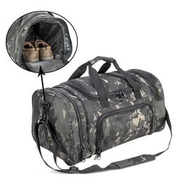 Sacs multifonctions Sac de voyage tactique militaire Hommes Sac à main en plein air Sports Bagages Sacs Week-end Gym Randonnée Trekking Sac avec compartiment à chaussuresHKD230627