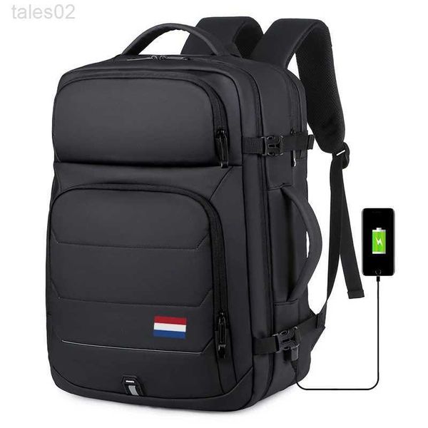 Bolsas multifunción Bandera nacional 40L Mochila escalable USB Puerto de carga de 17 pulgadas Bolsa de laptop impermeable Swiss Multi Functional Travel YQ240407