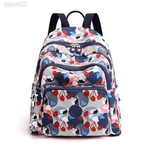 Multifunctionele tassen Nieuwe dames bedrukte rugzak Hoge capaciteit Waterdichte universiteit Mode Laptop Schooltas Schattig meisje Travel Boo YQ240407