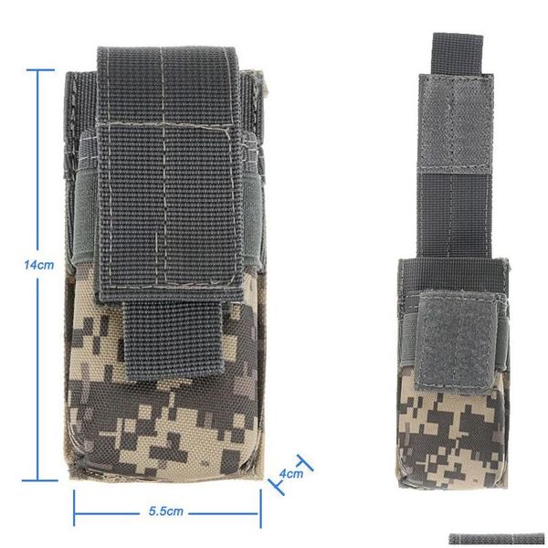 Sacs multifonctions Sports de plein air Sac à dos tactique Sac Vest Gear Accessoire Mag Magazine Porte-cartouche Clip Molle Lampe de poche Pouc Dhwjv