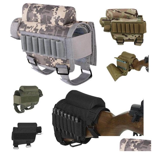 Sacs multifonctionnelles Tactical Buttstock Cheek Rest Riser Sac Outdoor Pack Magazine Mag Pouche de cartouches Holder Munition Carrier Ammo Otolf