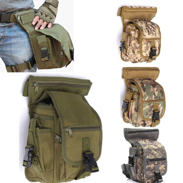 Bolsas multifunción Tactical Drop Leg Bag Accesorios para deportes al aire libre ajustables Belt Bag Army Hunting Riñoneras Molle Leg Pouch Senderismo Ciclismo BagHKD230627