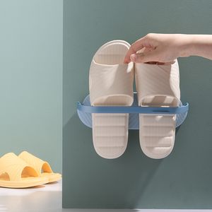 Estante multifunción, organizador de almacenamiento de zapatos de baño, sin perforaciones, zapatos colgantes de puerta de plástico, estante de cocina para habitación