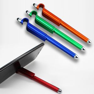 Multifunctionele capacitief scherm Stylus Touch Pen 3 In 1 mobiele telefoonhouder Stand voor het schrijven van benodigdheden Office School Business