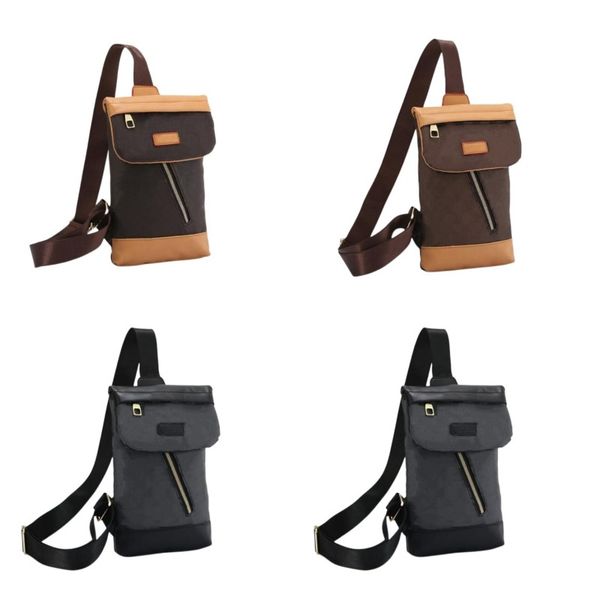 Bolsos de pecho multifunción, bolso cruzado de cuero PU para hombre, bolso bandolera, bolsos de viaje negros, mochila lateral tipo mensajero