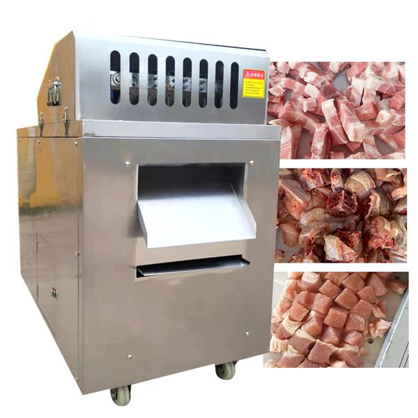 Máquina cortadora de bloques de pollo multifunción, cortadora automática de costillas, pollo, pato, pescado, ganso, a la venta
