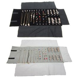 Multifunctionele Oorbellen Ketting Ring Opbergtassen Sieraden Reizen Draagbaar Behoud Roll Tas Exhibition Package