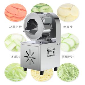 Machine de découpe automatique multifonction, broyeur électrique Commercial, pour pommes de terre, carottes, gingembre, coupe-légumes