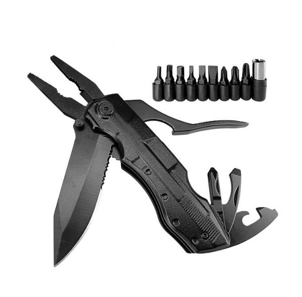 Multifunción Plegable Herramientas de bolsillo Alicates Cuchillo Destornillador Abridor Reparación EDC kit de herramientas Mini pinzas plegables Cuchillos para senderismo táctico Camping Caza