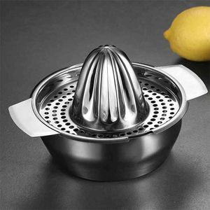 Multi-fonction Cuisine Mini Juicer De Poche Orange Citron En Acier Inoxydable Manuel Agrumes 210423