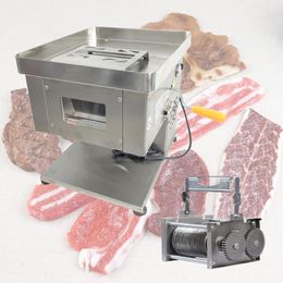 Multifunctionele vlees snijmachine voor varkensvlees rundvlees lam zachte plantaardige snijling shredding Dicer commercieel huis vlees snijper