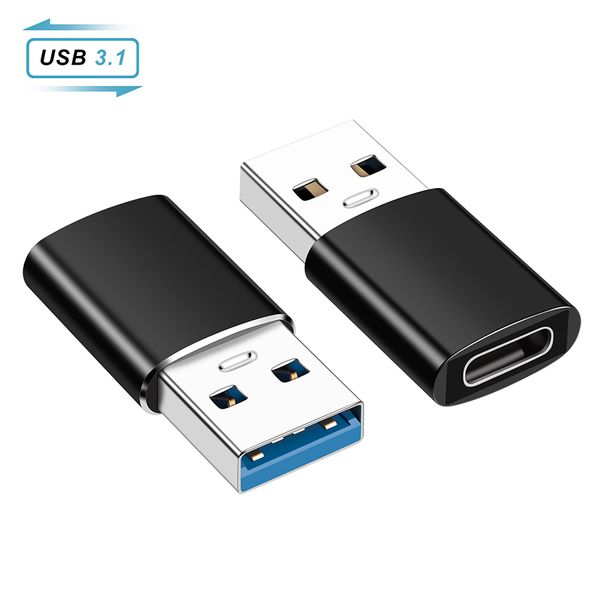 Multifunción Metal USB 3,1 3,0 USB A macho A tipo-c hembra carga rápida sincronización de datos OTG adaptador convertidor 10Gbps 15W 5V3A