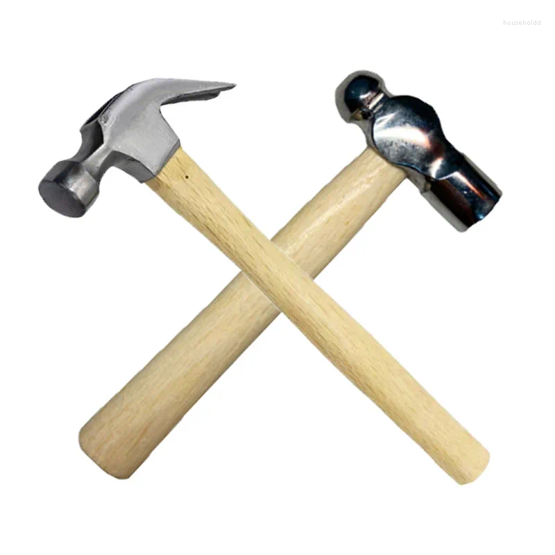 Multifunktions-Minihammer, der Walnussholz mit rundem Kopf und Holzgriff zertrümmert, Auto-Fluchtwerkzeug, Hand 0,25 P, Klaue