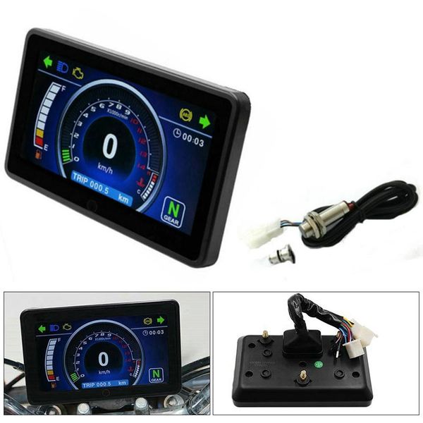 Velocímetro multifunción para motocicleta, tacómetro, odómetro, indicador de señal, medidor Digital LCD resistente al agua, instrumento para motocicleta