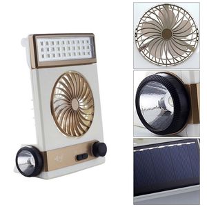 Luz Solar multifunción para exteriores con ventilador, linterna, lámpara de mesa portátil de 30 LED, ventilador de energía Solar recargable