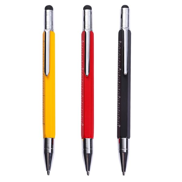 Bolígrafo multifunción, lápiz mecánico, destornillador, lápiz óptico, lápices de pantalla táctil con escala para uso estudiantil