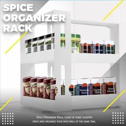 Multifunctionele Roterende Opslag Plank Keuken Spice Organizer Rack Slide Cabinet Kast 211112