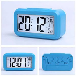 Multi-function Smart Clock With Large Screen Display Smarts Photosensitive Temperature Version Luminous Alarm Clocks Home